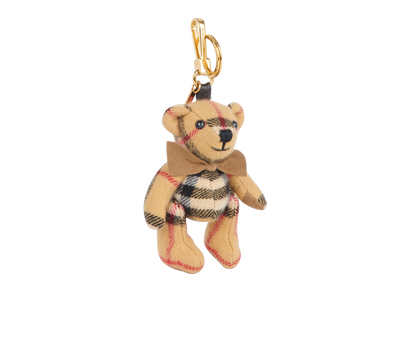 Burberry Teddy Bear Check Bag Charm, front view